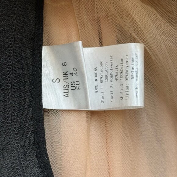 🆕 BRONX & BANCO 🧿 NWOT Daphne Illusion Lace Long Sleeve Mini Dress, Sz S US 4 - Picture 15 of 15